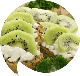 Kiwi and cottage cheese sandwich-shaped-opt