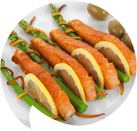 Orange salmon with asparagus-shaped-opt