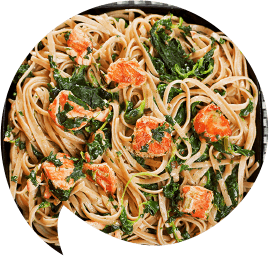 Salmon and spinach fettuccini-shaped-opt