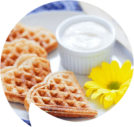 oatmeal waffles with yogurt-art-opt